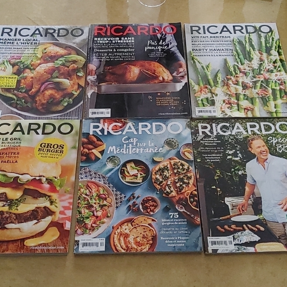 Magazine Bundle Of 6 Books of Recipes by Ricardo‎ Cuisine French